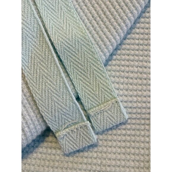 Medium Eileen Fisher Boxy Thermal Hoodie Long Sleeve Top Clearwater Blue - Picture 11 of 11